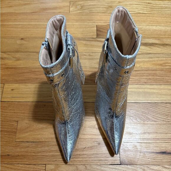 Chase & Chloe | Grommet Buckle Pointed Toe Bootie - Picture 2 of 5